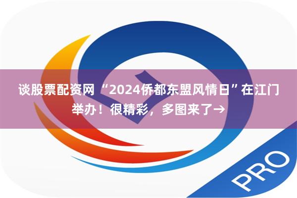 谈股票配资网 “2024侨都东盟风情日”在江门举办！很精彩，多图来了→