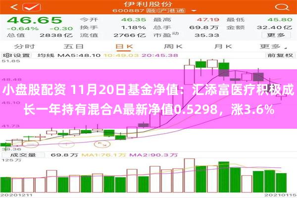 小盘股配资 11月20日基金净值：汇添富医疗积极成长一年持有混合A最新净值0.5298，涨3.6%